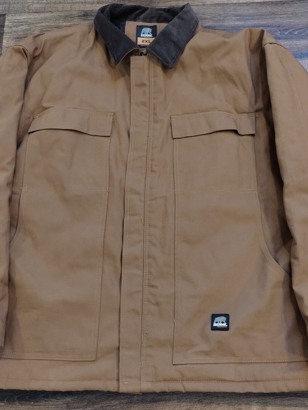 Men's Berne Duck Quilt-Lined Insulated Chore Coat Size 2XL Excellent Work Coat!